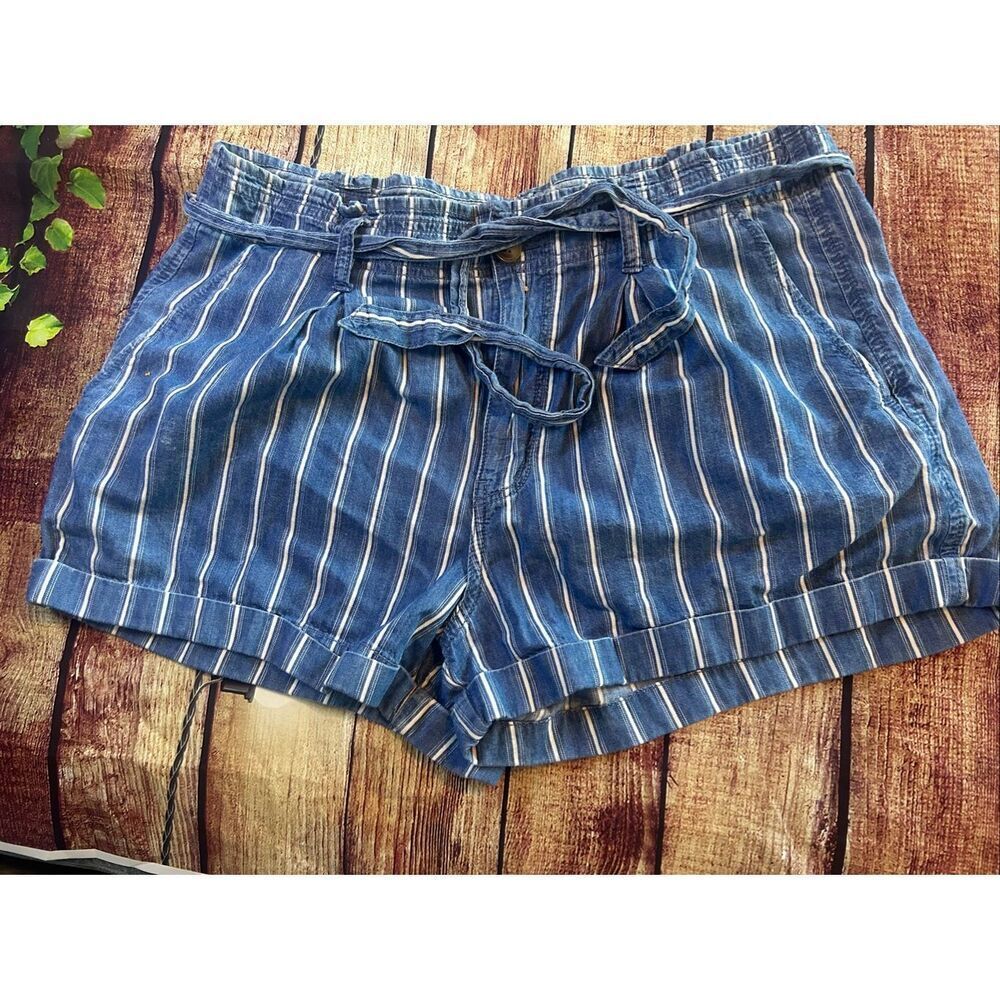 American Eagle Denim Pinstripe Short Size 16